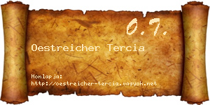 Oestreicher Tercia névjegykártya